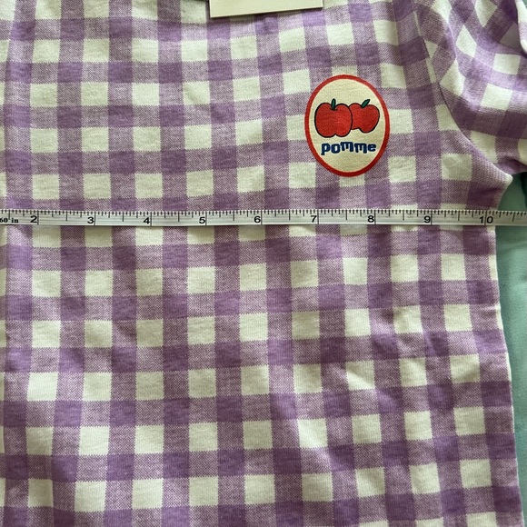 Molli Melli Girls Purple Checkered Apple 2 Piece Pajama Set - Picture 7 of 10